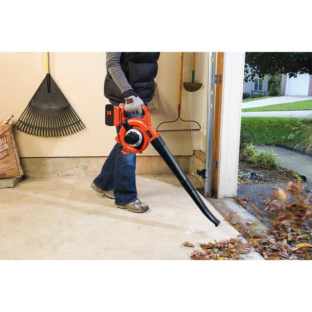BLACK+DECKER LSWV36 40V MAX 120 MPH 90 CFM Cordless Battery Powered Handheld Leaf Blower & Vacuum Kit with (1) 1.5Ah Battery & Charger