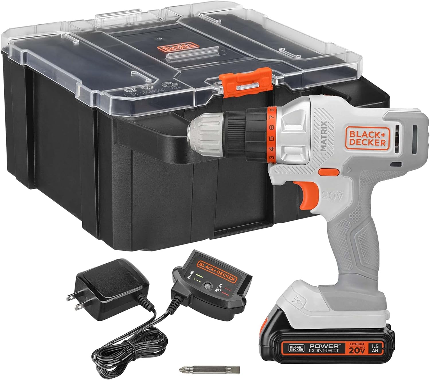 BLACK+DECKER MATRIX 20V MAX* Drill Kit with Storage Case (BDCDMT120WCSTFF)