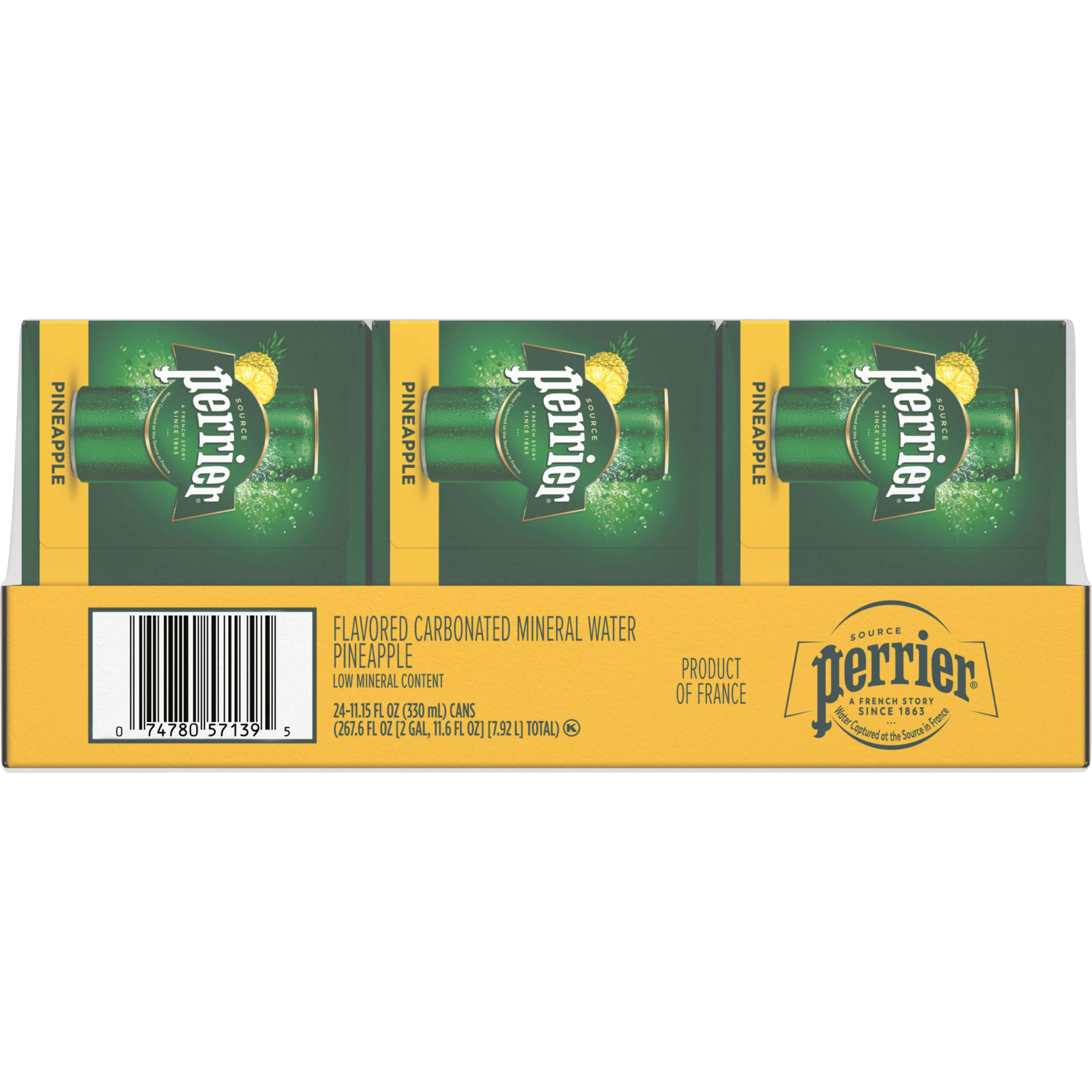 Perrier Pineapple Flavored Sparkling Water. 11.15 Fl Oz Cans (24 Count) 267.6 fl oz