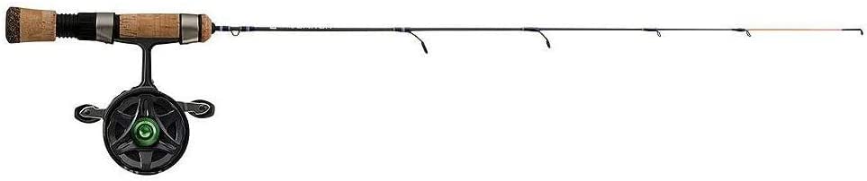 13 Fishing ONE 3 Snitch Descent Ice Inline Fishing Combo. 29 Inches. Right Hand Retrieve