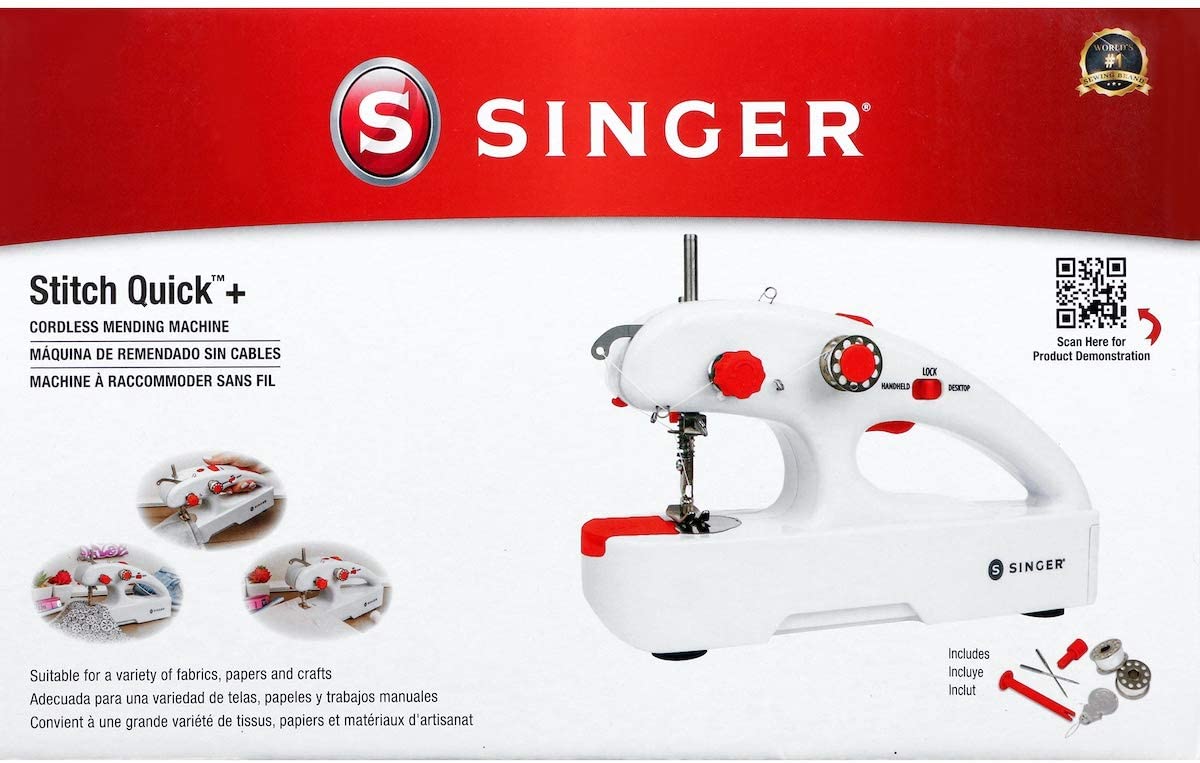 SINGER Stitch Quick + (Two Thread) Hand Held Mending Machine. White