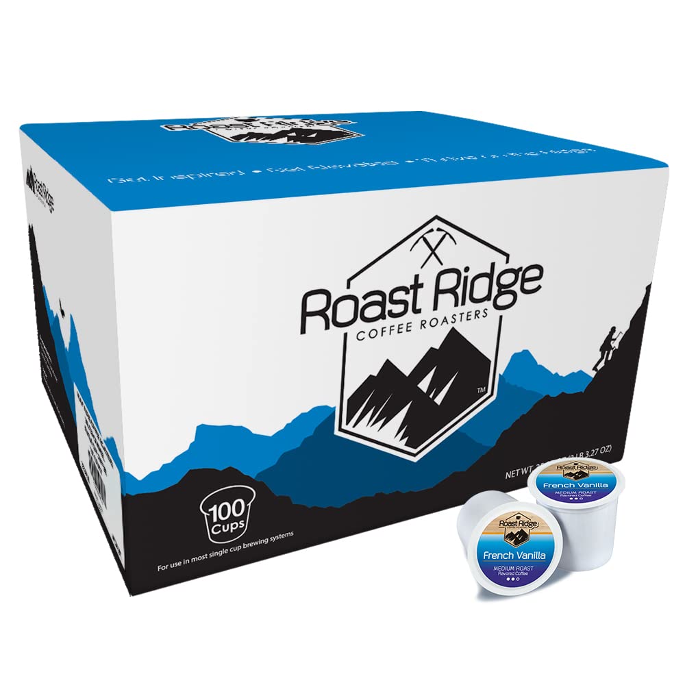 Roast Ridge Single Serve Coffee Pods for Keurig K-Cup Brewers. French Vanilla Blend. Medium Roast. 100 Count