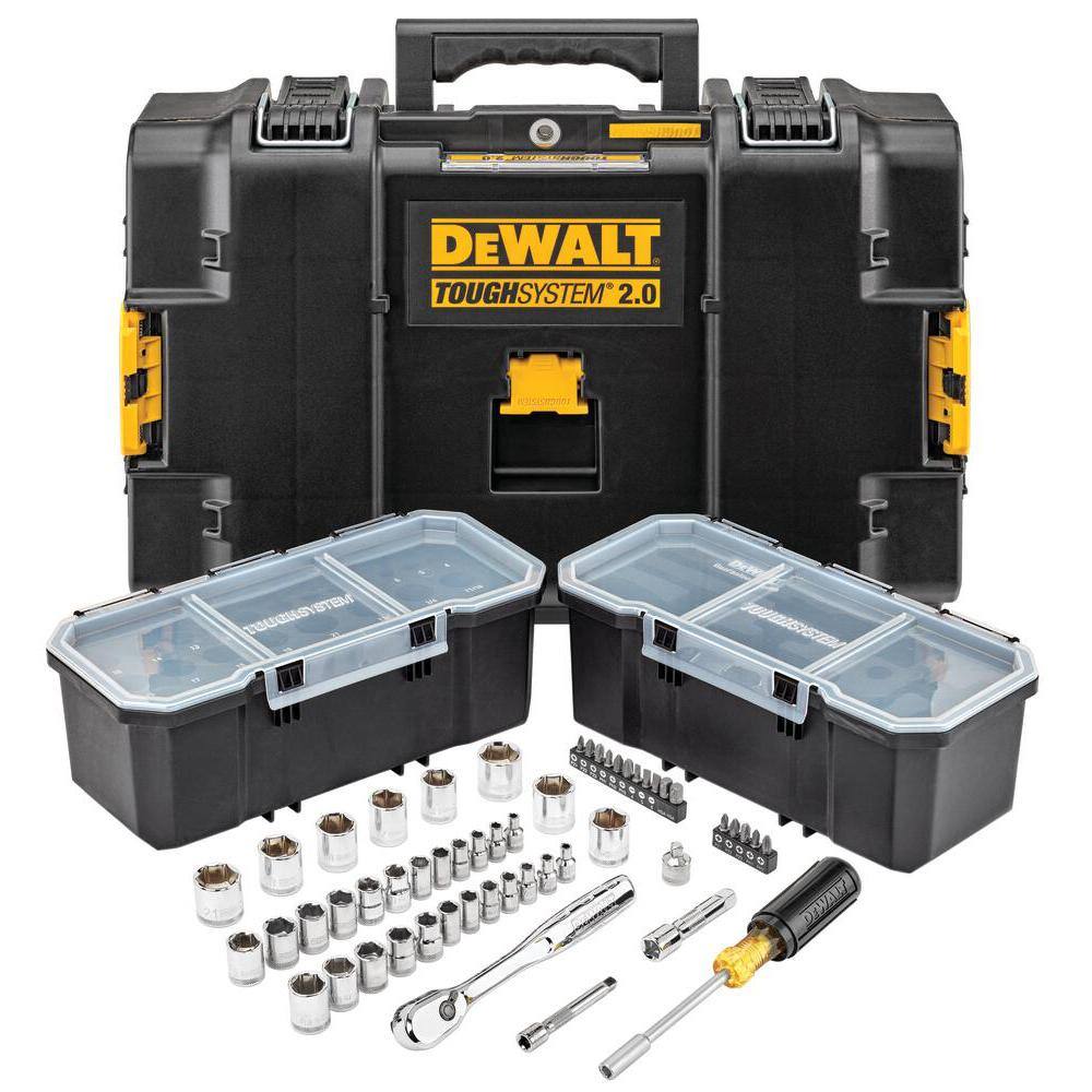 DEWALT DWMT45153 TOUGHSYSTEM 2.0 3/8 in. Drive Mechanics Tool Set (53-Piece)