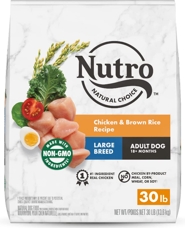 NUTRO NATURAL CHOICE Large Breed Adult Dry Dog Food Chicken & Brown Rice Recipe 13 Pound (Pack of 1)