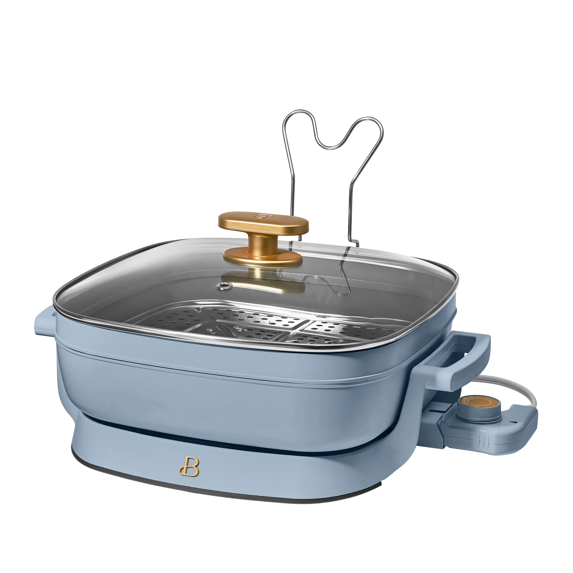 Beautiful 5-in-1 Electric Expandable Skillet. Cornflower Blue by Drew Barrymore. Up to 7 QT (Cornflower Blue)