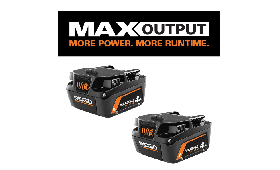 RIDGID AC840040P 18V Lithium-Ion MAX Output 4.0 Ah Battery (2-Pack)
