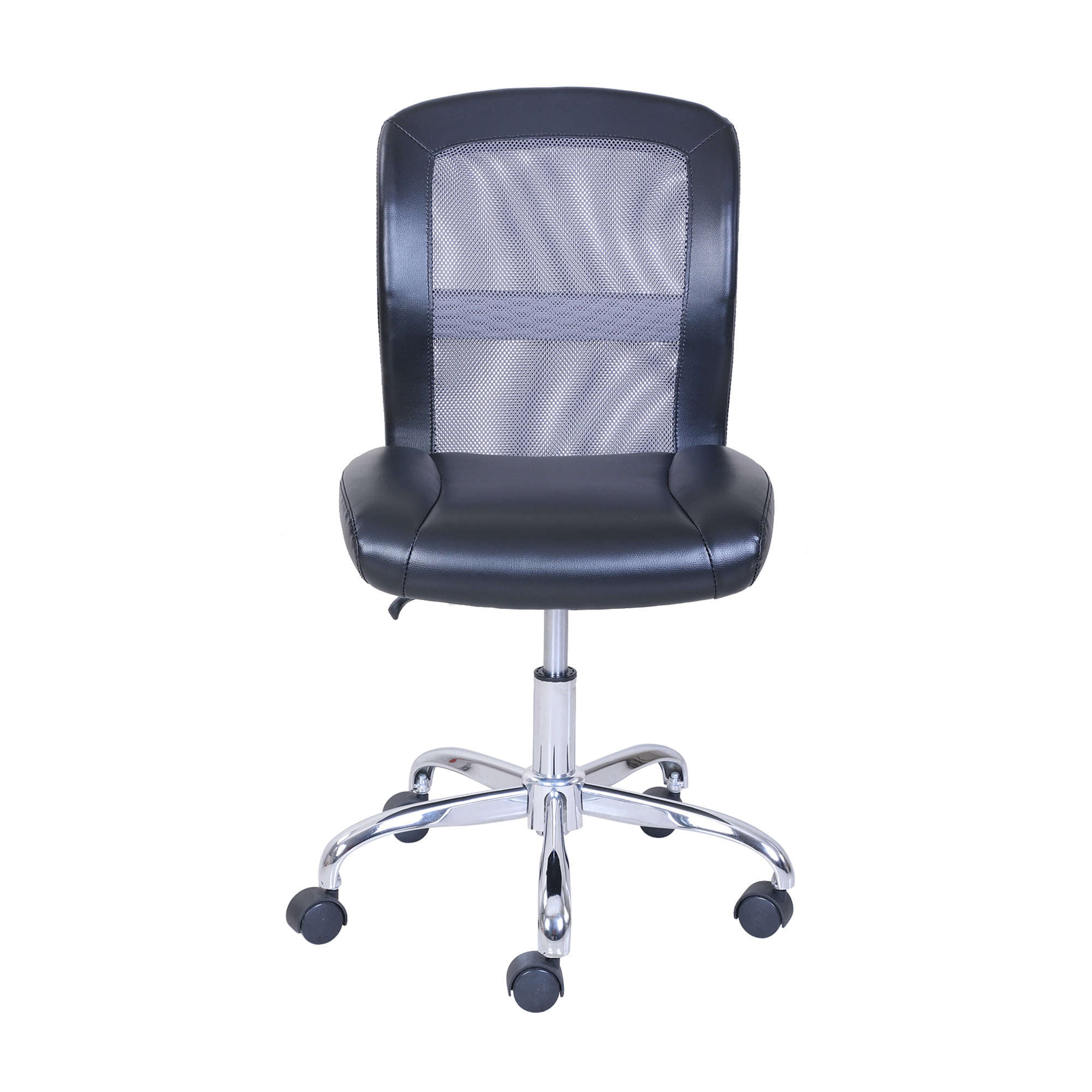 Mainstays Mid-Back. Vinyl Mesh Task Office Chair. Black and Gray