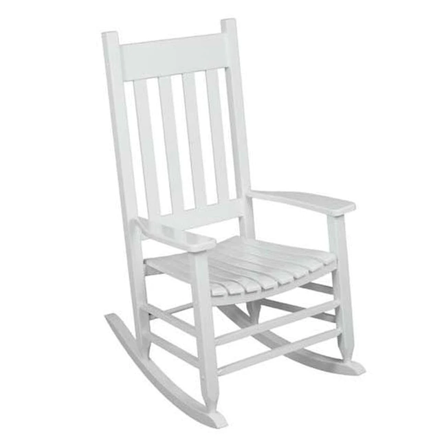 Style Selections TA7002 White Wood Frame Rocking Chair(s) with Slat Seat