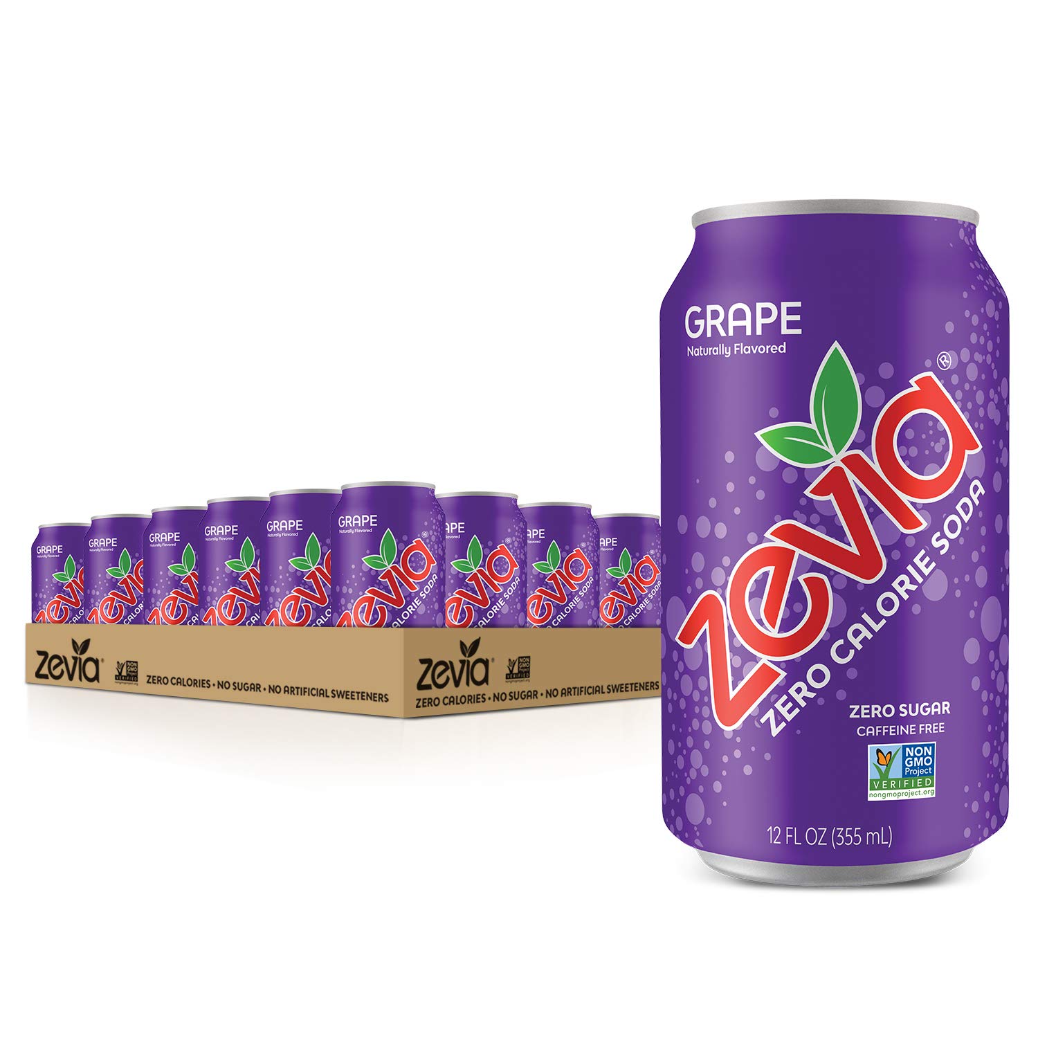 Zevia Zero Calorie Soda. Grape. 12 Ounce Cans (Pack of 24)