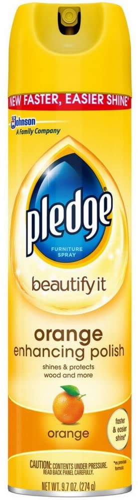 Pledge Orange Clean Furniture Spray 9.70 oz (Pack of 2)