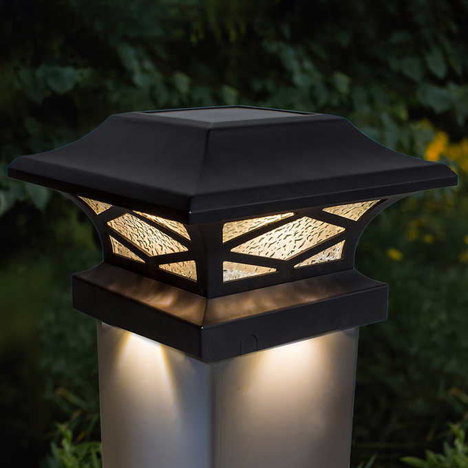 Classy Caps Kingsbridge Dual Lighting Solar Post Cap. 2-pack