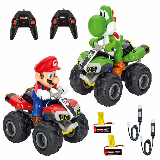 Carrera RC MARIOKART: Mario and Yoshi Quad RC Twin Pack Toy Cars