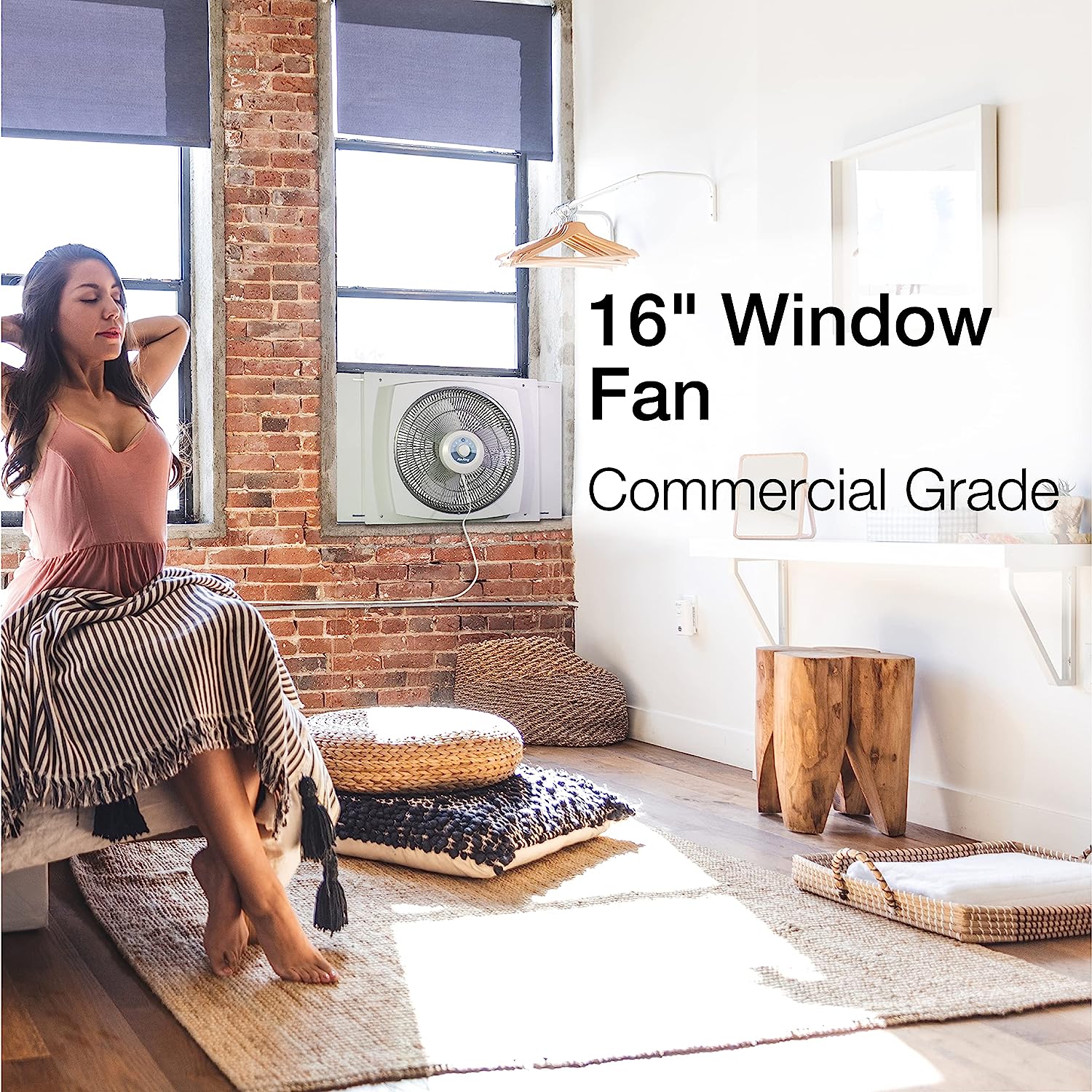 Air King 9155 Window Fan. 16-Inch.White