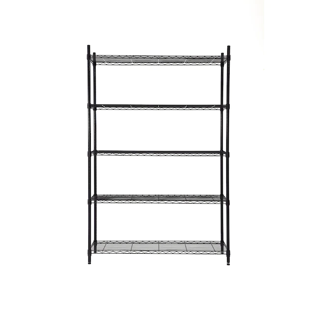 Style Selections LC5HB-R Steel 5-Tier Utility Shelving Unit (47.7-in W x 18-in D x 72-in H)