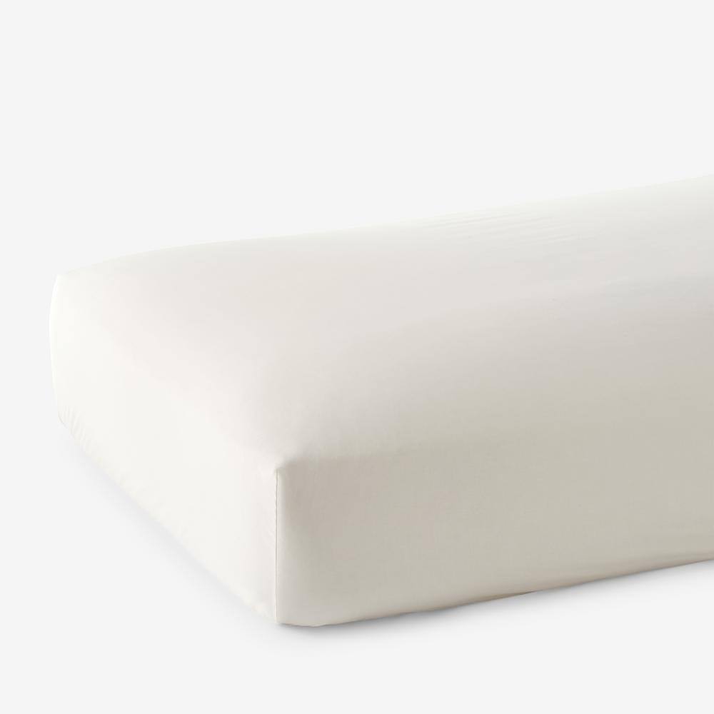 The Company Store  Legends Hotel Ivory 450-Thread Count Wrinkle-Free Supima Cotton Sateen Queen Fitted Sheet - Ivory