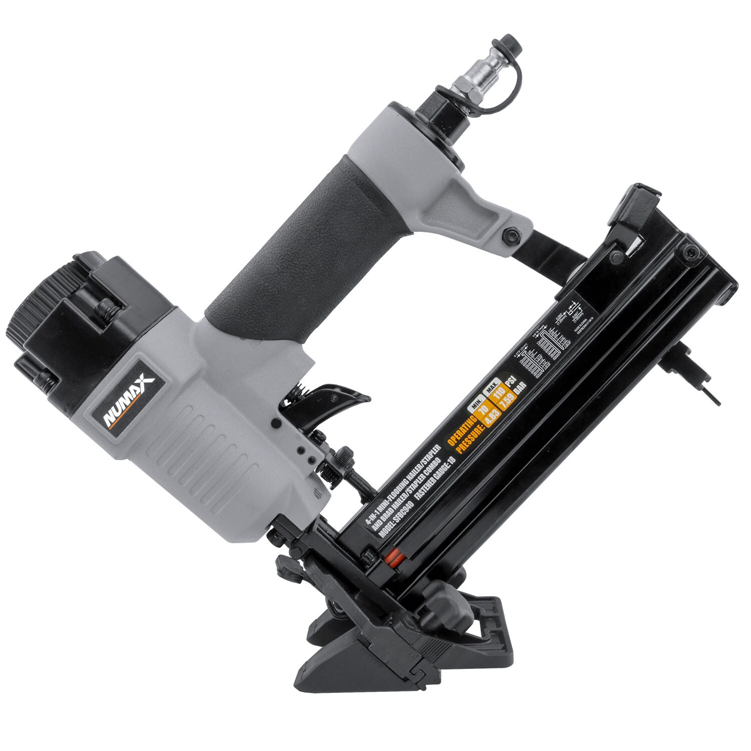 Numax 4-In-1 mini nailer and stapler with canvas bag 1.62-in 18-Gauge Pneumatic Flooring Nailer