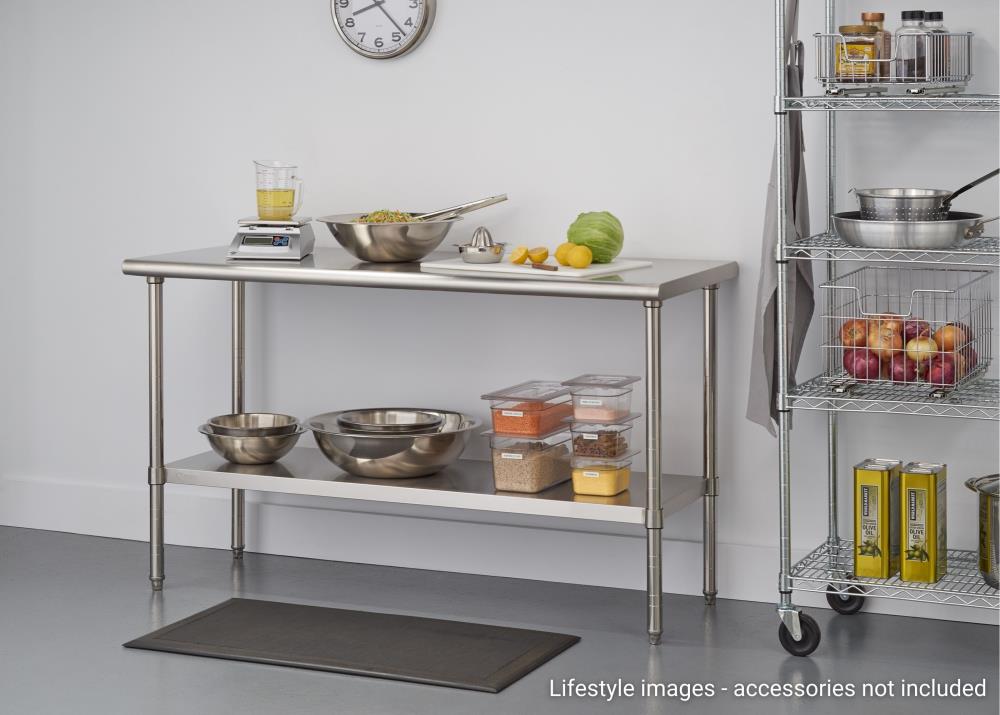 TRINITY 60-in W x 34.65-in H Ecostorage Stainless Steel Work Bench