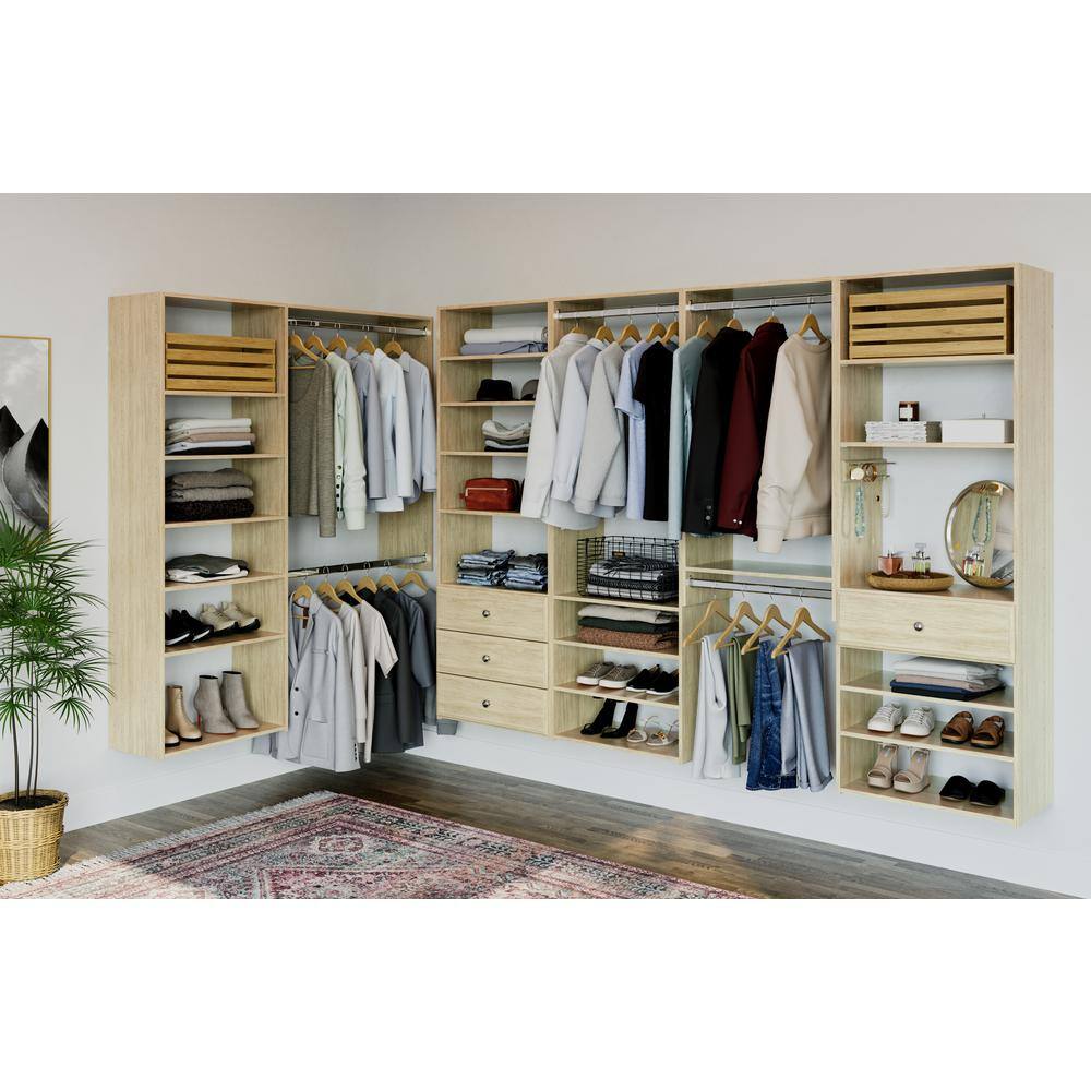 Closet Evolution HG27 Select 25.125 in. W Harvest Grain Wood Closet System