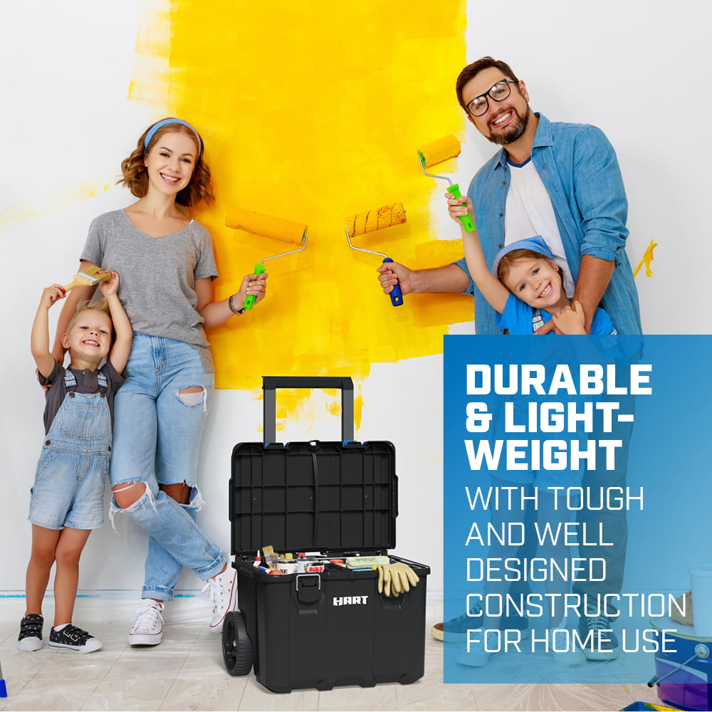 HART Stack Cart. Mobile Tool Box for Hardware Storage. Fits 7 Parts Modular Storage System And Suits HART Power Tools