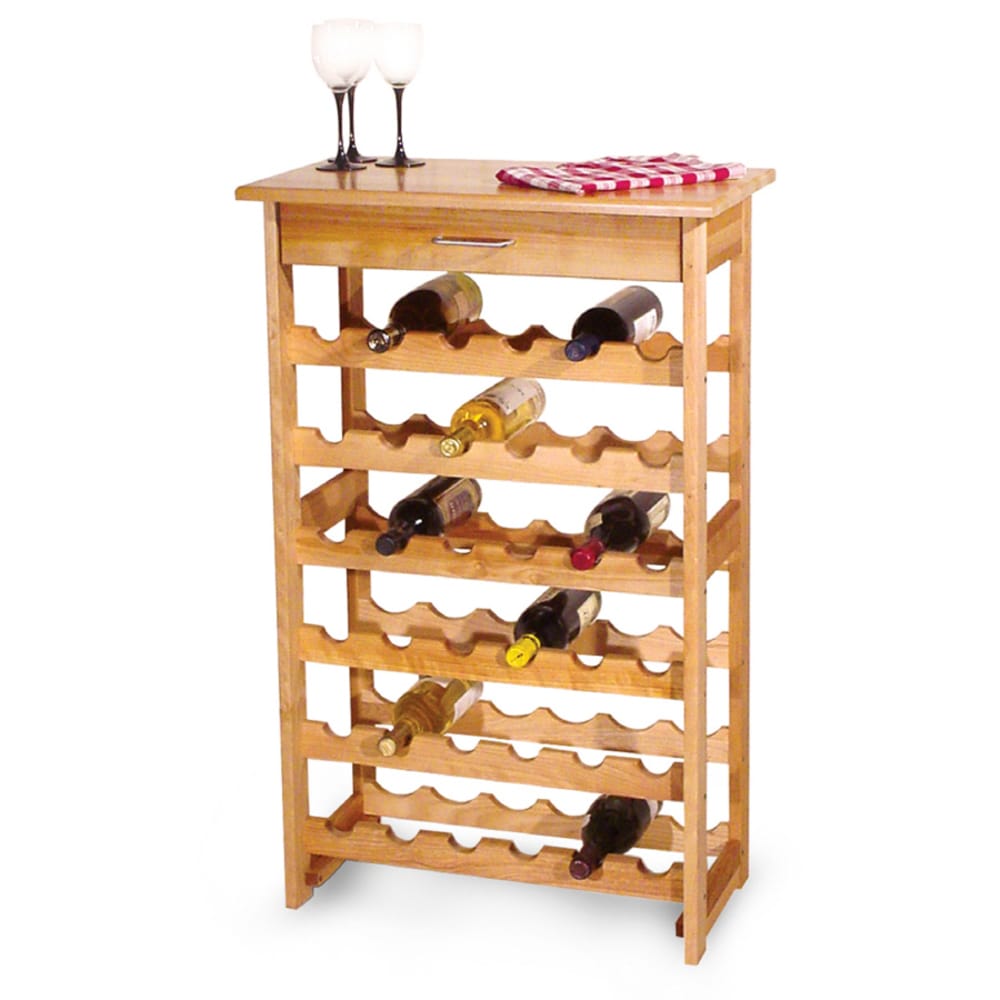 Catskill Craftsmen Brown Wood Base with Birch Butcher Block Top Kitchen Cart (24-in x 13-in x 40-in)