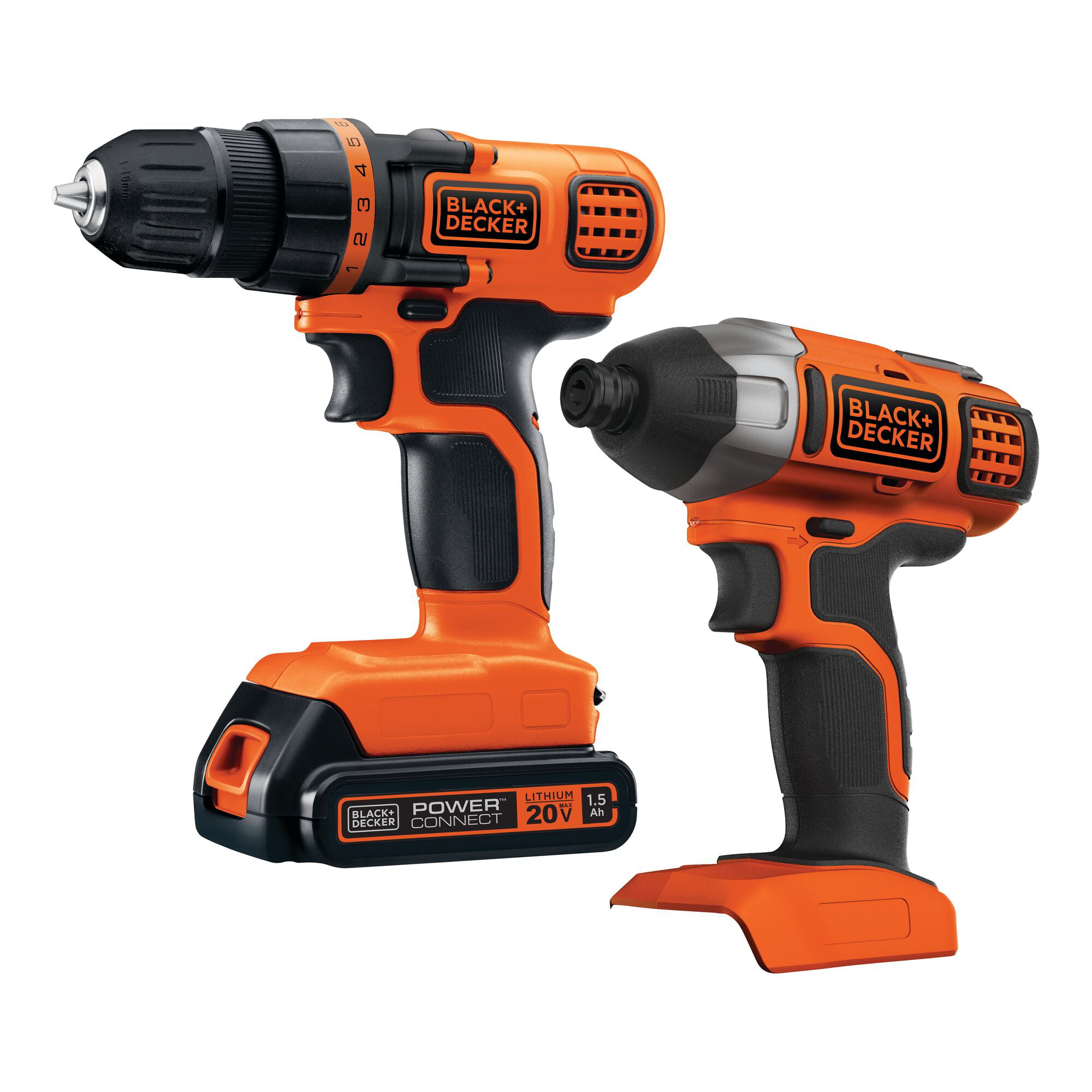 BLACK+DECKER 20-Volt MAX* 1.5 Ah Cordless Lithium-Ion Drill And Impact Driver Combo Kit. BD2KITCDDI
