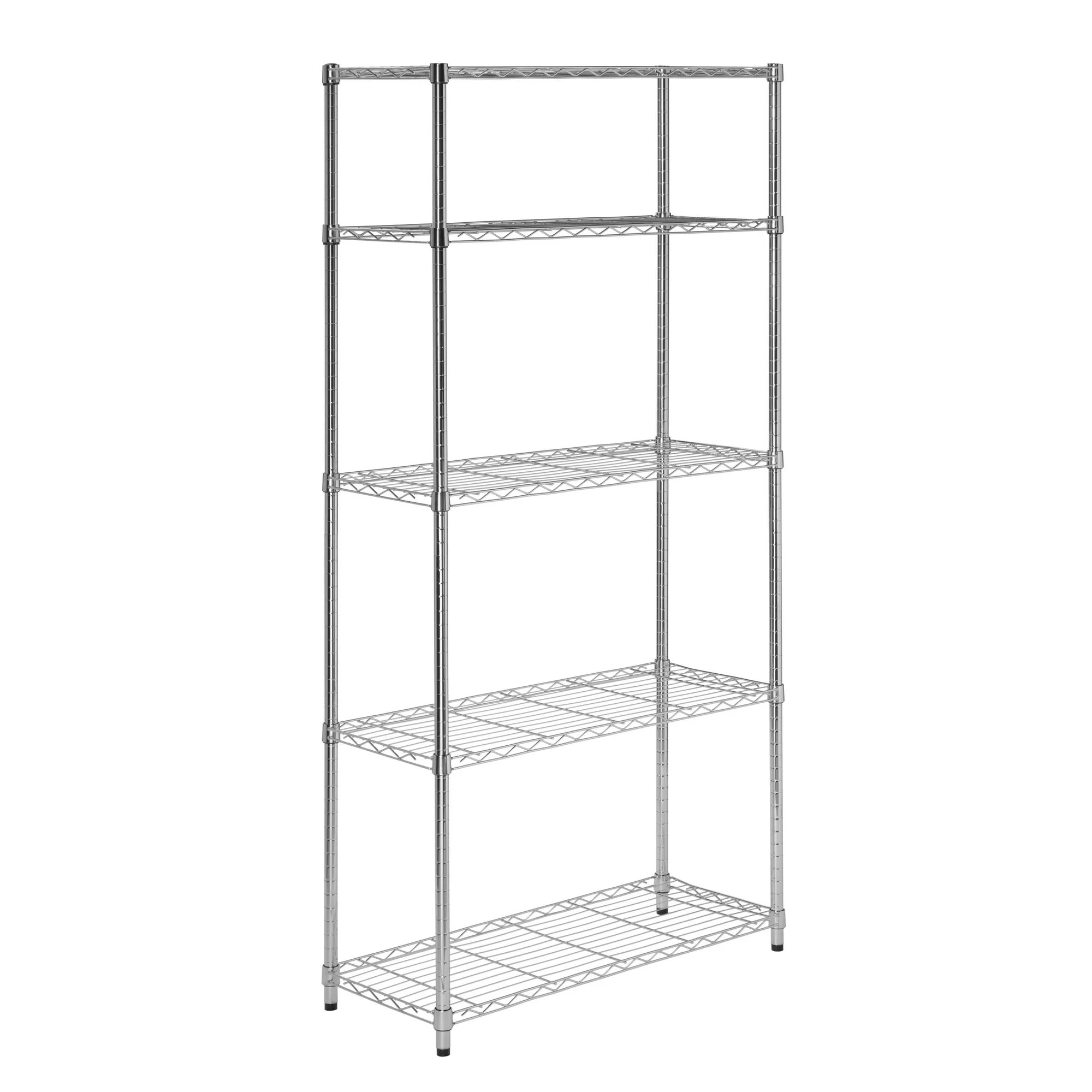 Honey Can Do 5-Tier Chrome Storage Shelves. 200 lbs. Capacity