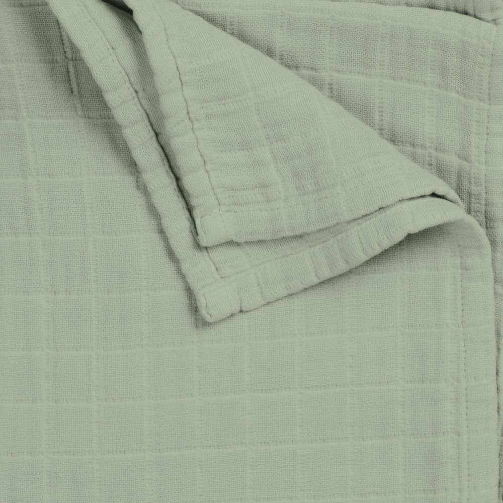 The Company Store  Gossamer Thyme Solid Cotton King Woven Blanket - Thyme