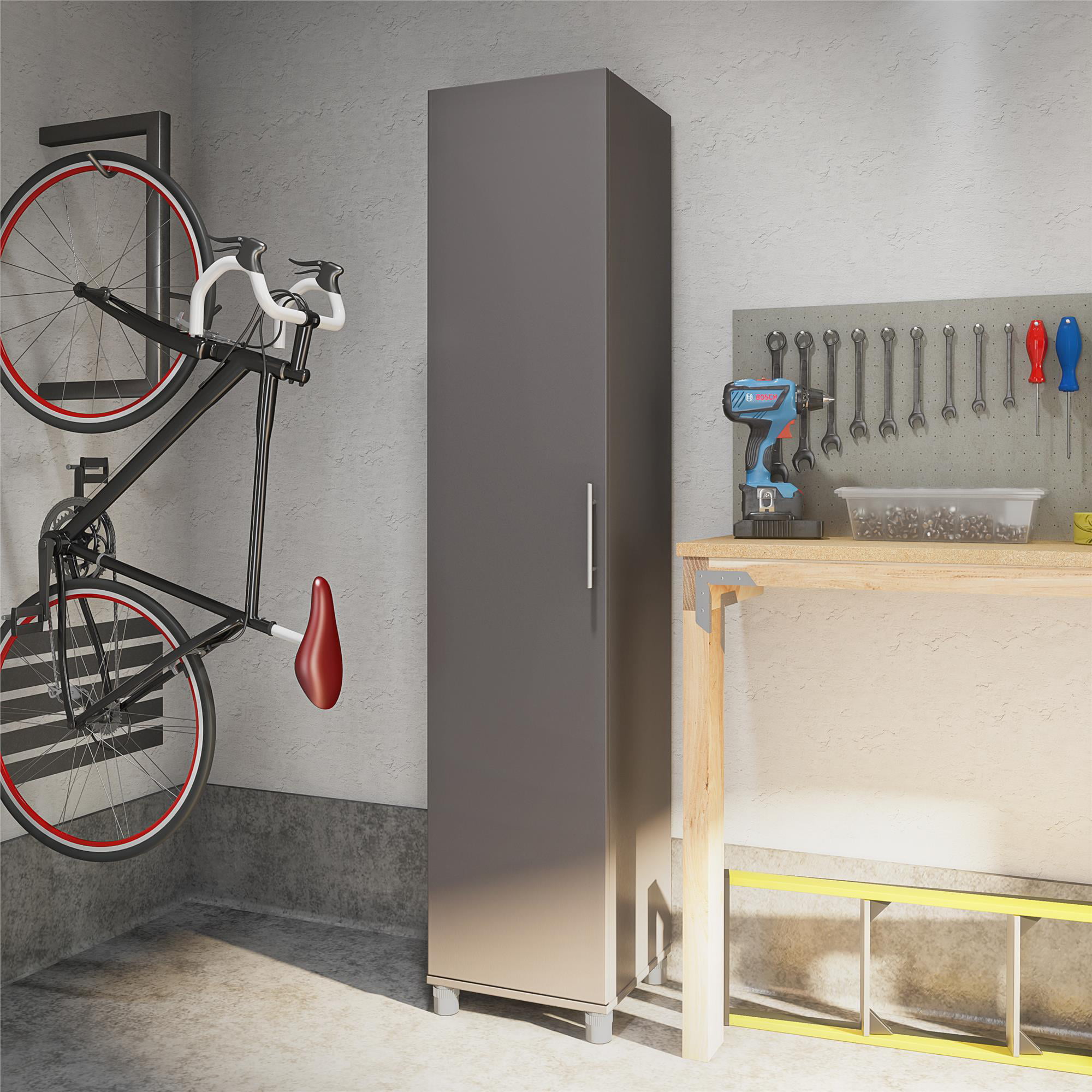 Systembuild Evolution Westford 16″ Utility Garage Storage Cabinet. Graphite Gray