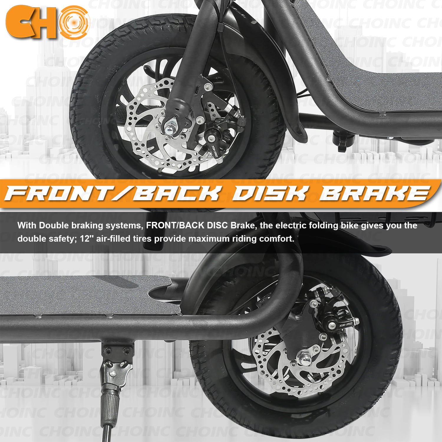 Commuter R1 - Electric Scooter for Adults  with Seat & Carry Basket - 450W Brushless Motor 36V - 15MPH 265lbs Max Load E Mopeds (Black)