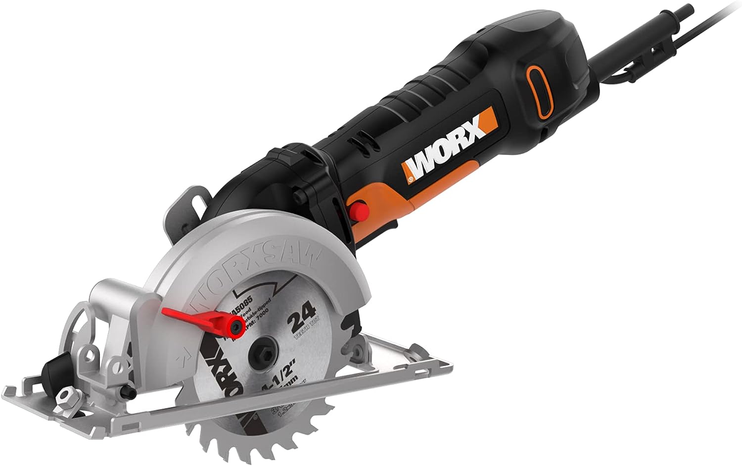 Worx WX439L 4.5 Amp WORXSAW 4.5″ Electric Compact Circular Saw