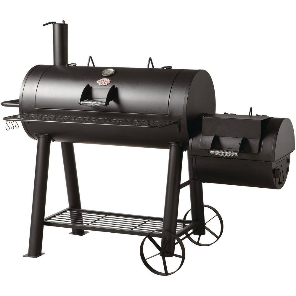 Char-Griller 8125 1012 sq. in. Competition Pro Offset Charcoal Grill or Wood Smoker in Black