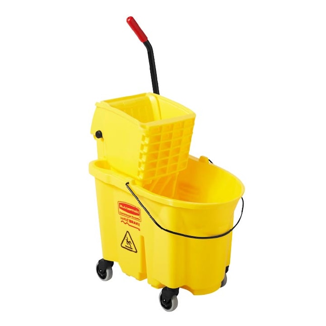 Rubbermaid WaveBrake 35-Quart Commercial Mop Wringer Bucket with Wheels