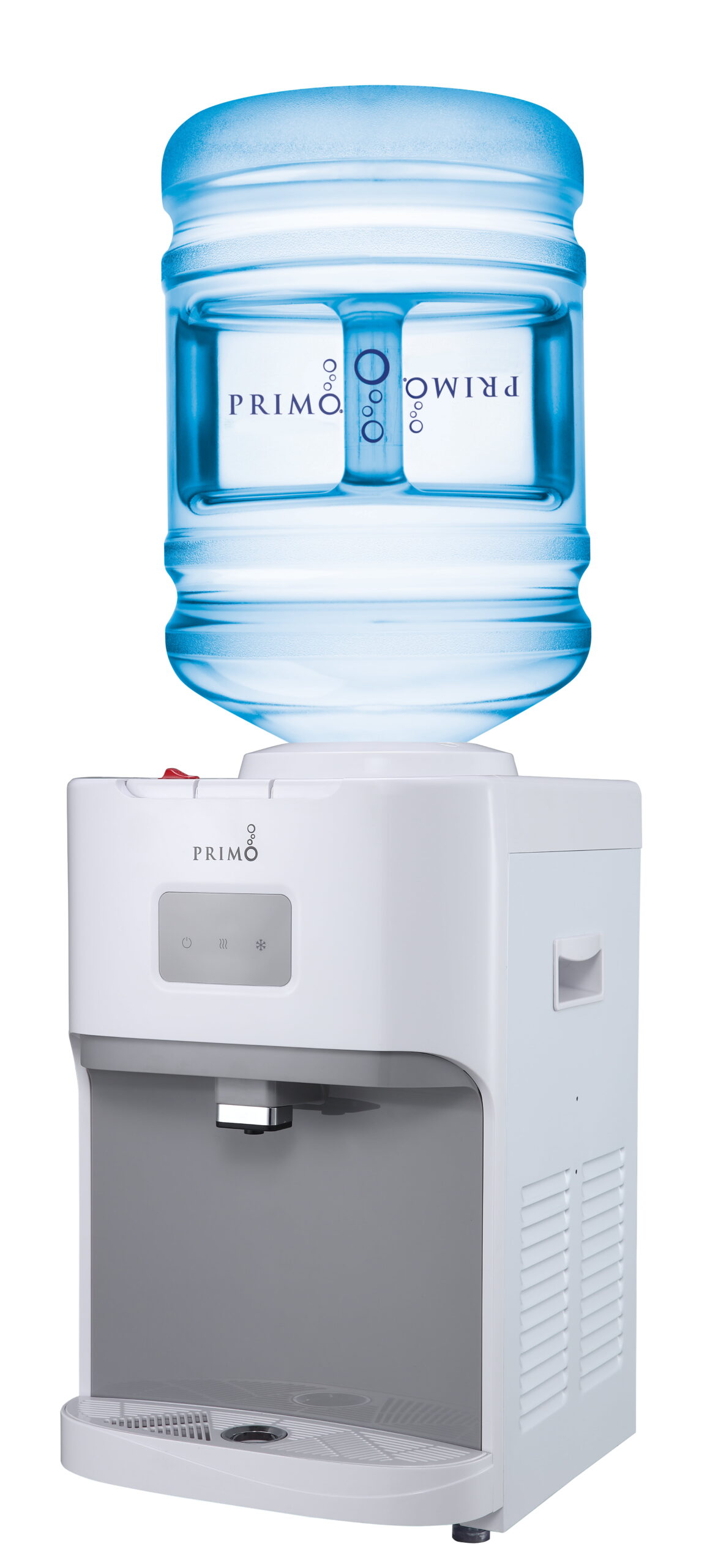 Primo Deluxe Countertop Water Dispenser Top Loading. Hot/Cold/Room Temp. White