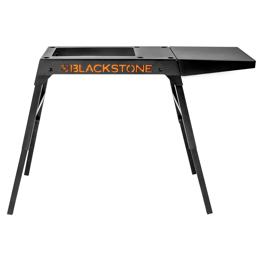 Blackstone Universal Griddle Stand with Adjustable Leg and Side Shelf - Made to fit 17 or 22 Propane Table Top Griddle – Perfect Take Along Grill Accessories for Outdoor Cooking and Camping (Black)