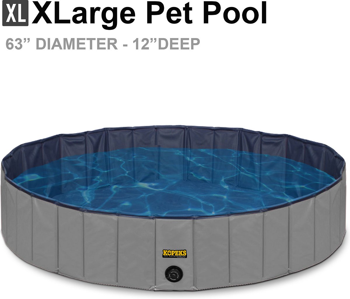 KOPEKS Outdoor Swimming Pool Bathing Tub - Portable Foldable - Ideal for Pets