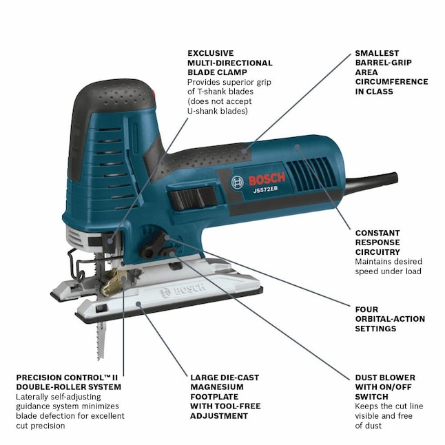 Bosch Jig Saw JS572EBK 7.2-Amp Variable Speed Keyless Corded