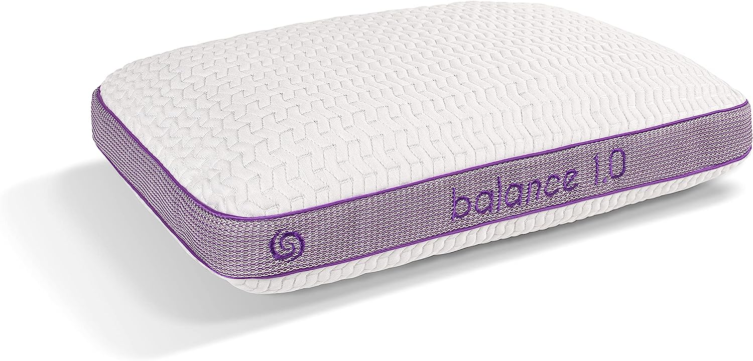 Bedgear Balance Performance Pillow - Washable Dri-Tec Moisture-Wicking Cover - Size 1.0 - Medium-Firm Pillows for All Sleep Positions - Back. Stomach. and Side Sleeper Pillow - 20″ x 26″