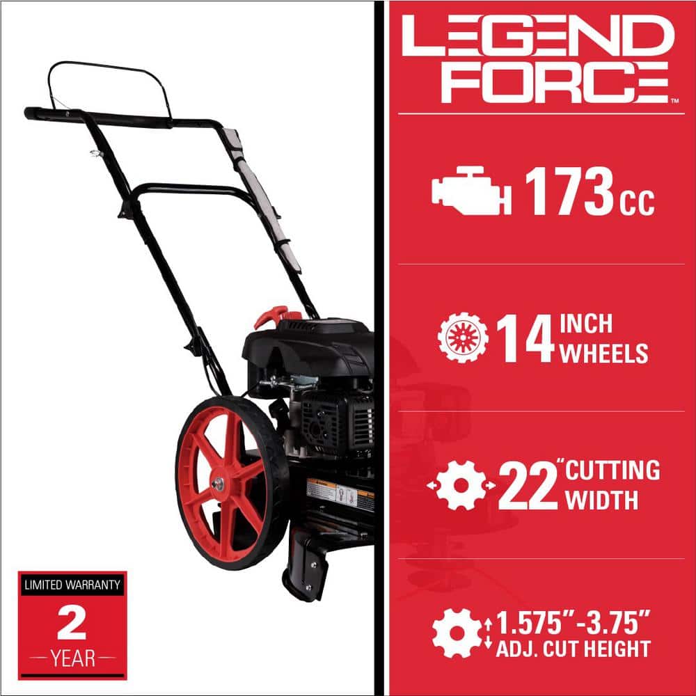 Legend Force LF22173ST 22 in. 173 cc Gas Walk Behind String Trimmer/Mower