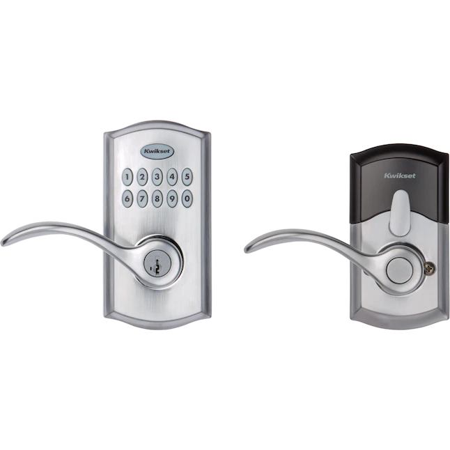 Kwikset  SmartCode 955 Satin Chrome Single Cylinder Electronic Handle Lighted Keypad
