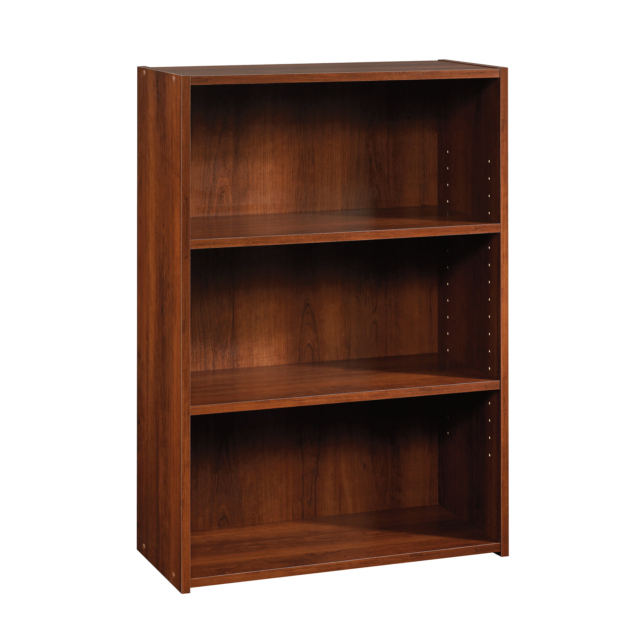 Sauder Beginnings 35″ 3 - Shelf Standard Bookcase. Brook Cherry Finish