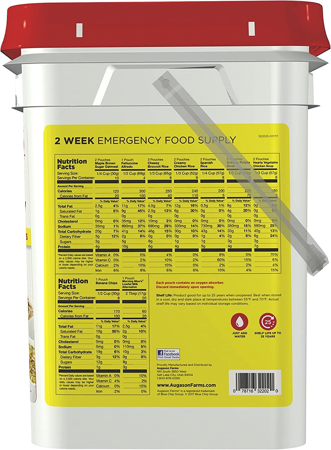 Augason Farms Emergency Food Supply (2-Weeks 1-Person) QSS Certified