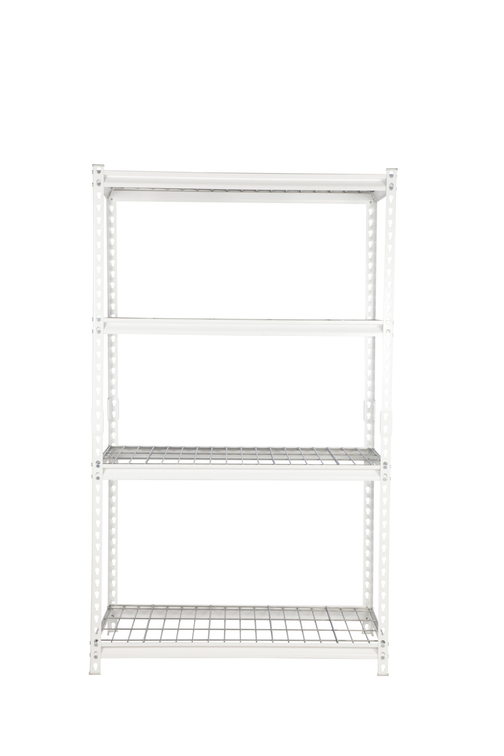 Pachira 30″W x 12″D x 60″H 4-Shelf Steel Shelving. White
