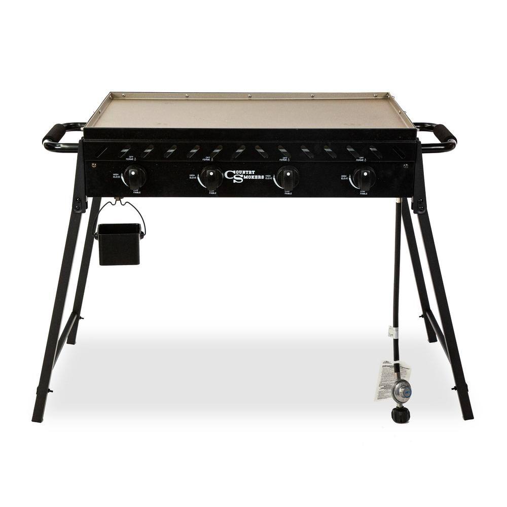 COUNTRY SMOKERS CSGDL0590 The Highland-Horizon 597 sq. in. 4-Burner Portable Gas Griddle Cooking Space in Black