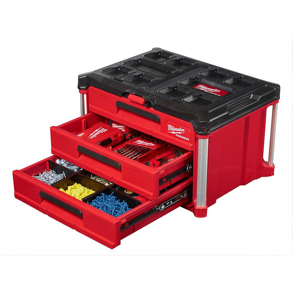 Milwaukee 48-22-8443-8442 PACKOUT 22 in. 3-Drawer and 2-Drawer