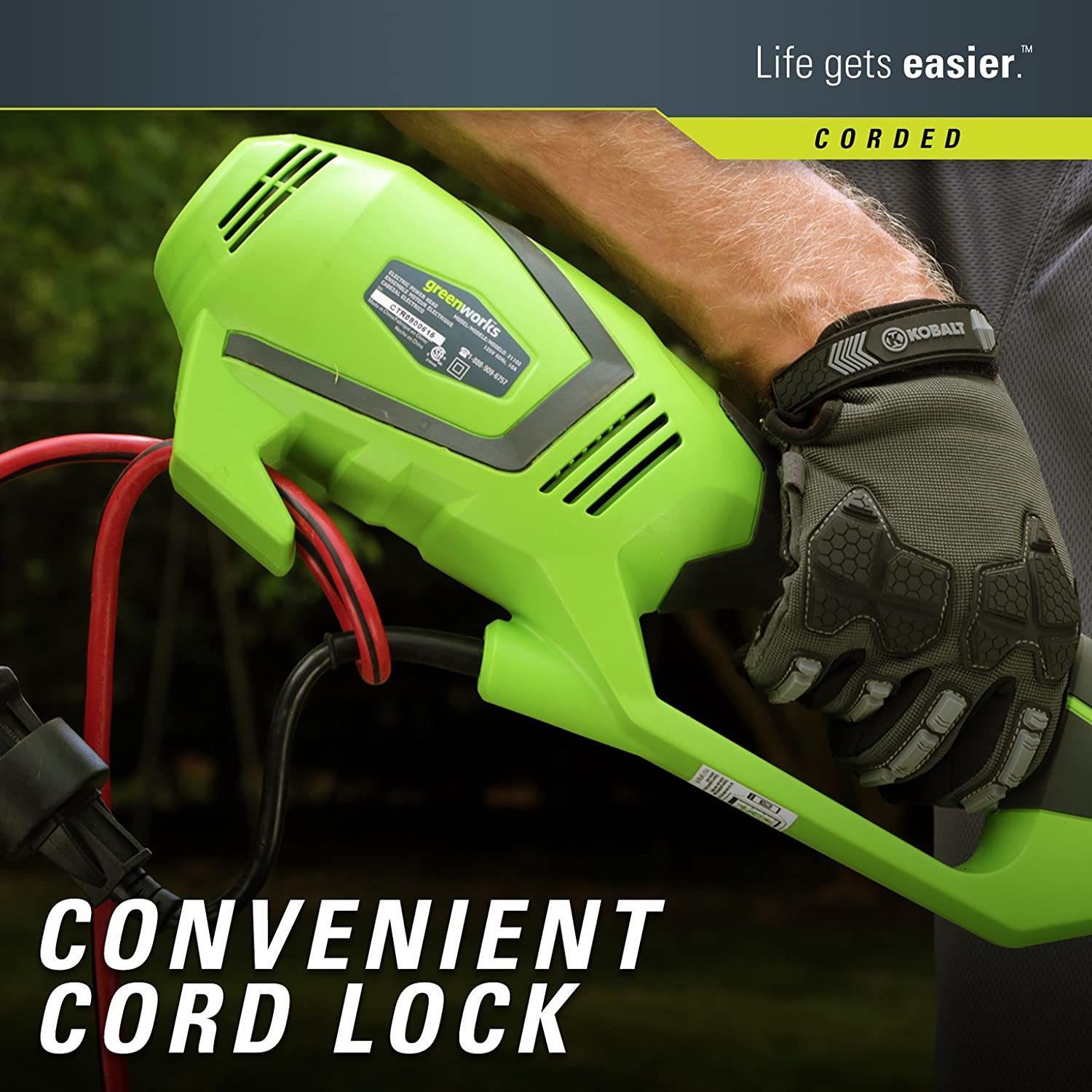 Greenworks 10 Amp 18-Inch Corded String Trimmer (Attachment Capable). 21142