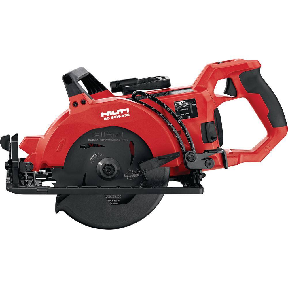 Hilti 3603984 SC 60W-A 7-1/4 in. 36-Volt Cordless Brushless Wood Worm Drive Circular Saw with Five SPX 1-1/4 in. 24 TPI Framing Blades