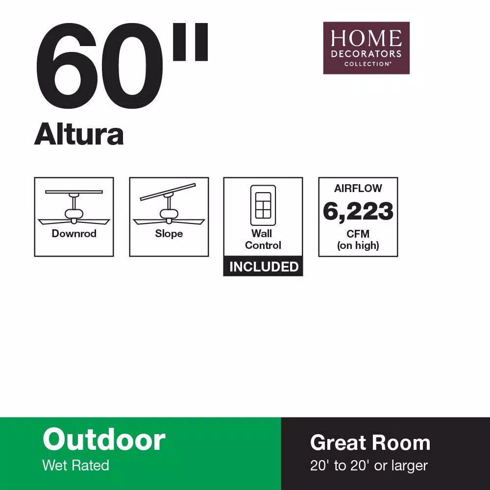 Home Decorators Collection Altura 60 in. Indoor/Outdoor Oil-Rubbed Bronze Ceiling Fan