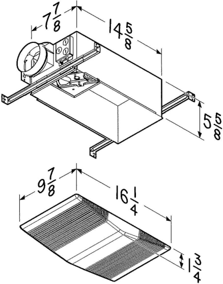 Broan-Nutone 668RP Ceiling Bathroom Exhaust Fan and Light Combo. 100-Watt Incandescent Lighting. 4.0 Sones. 70 CFM . White