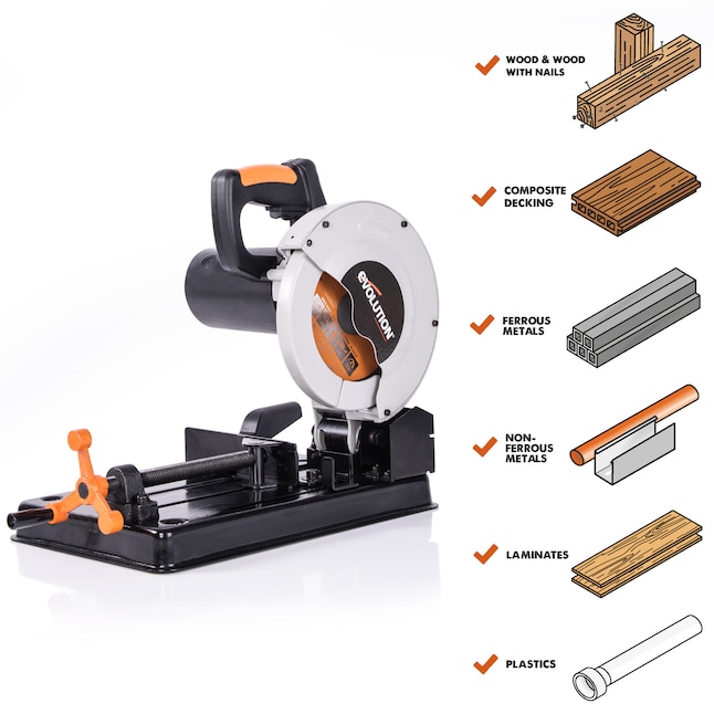 Evolution  Chop Saw RAGE4 10 Amps-Amp 7.25-in Multipurpose Cutting
