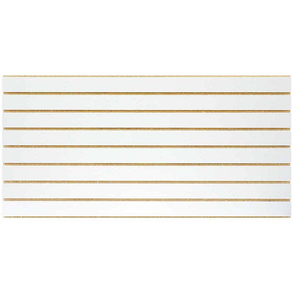 GarageEscape # 5008 2 ft. x 4 ft. White Slatwall Easy Panel (2-Piece per Box)